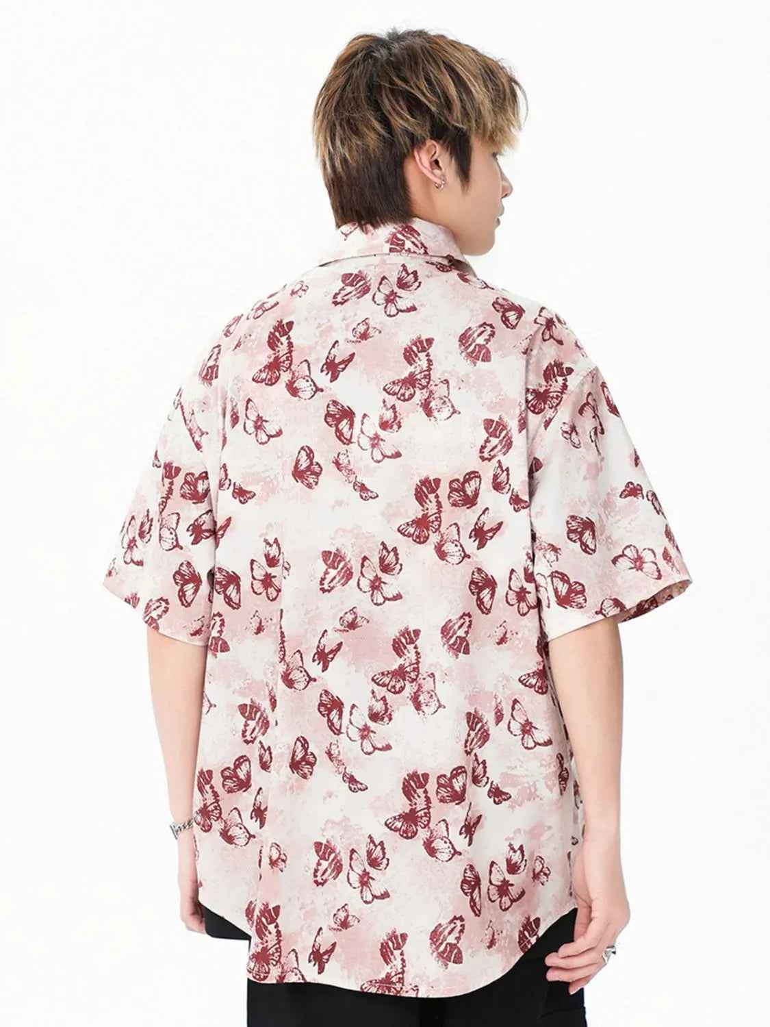 Men's Printed Oversized Short Sleeve Shirt